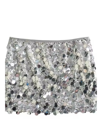 Rosy - Short Glitter Skirt