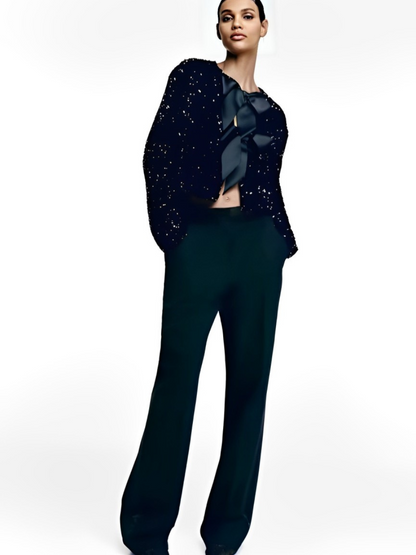 Maeve | Sequin V-Neck Blouse