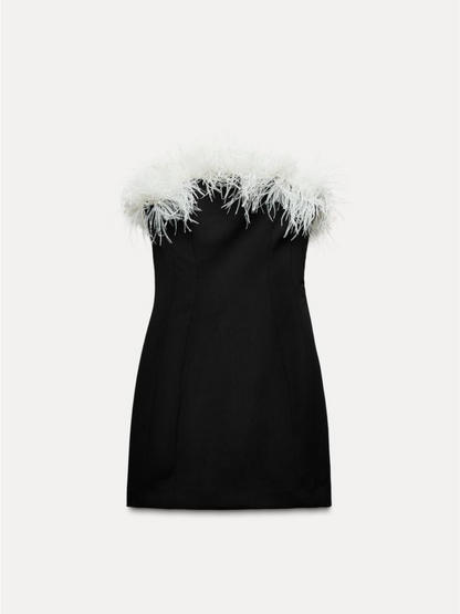 Celine | Elegant Feather Dress