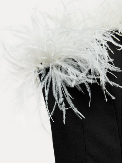 Celine | Elegant Feather Dress