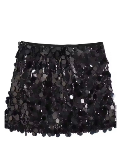 Rosy - Short Glitter Skirt